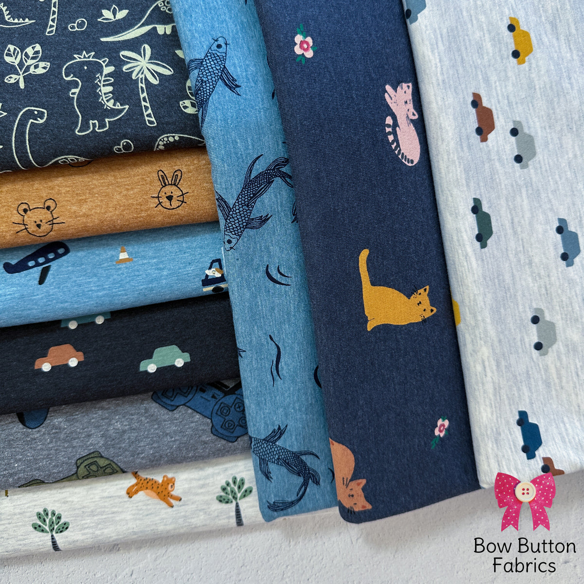 Melange Collection Bow Button Fabrics