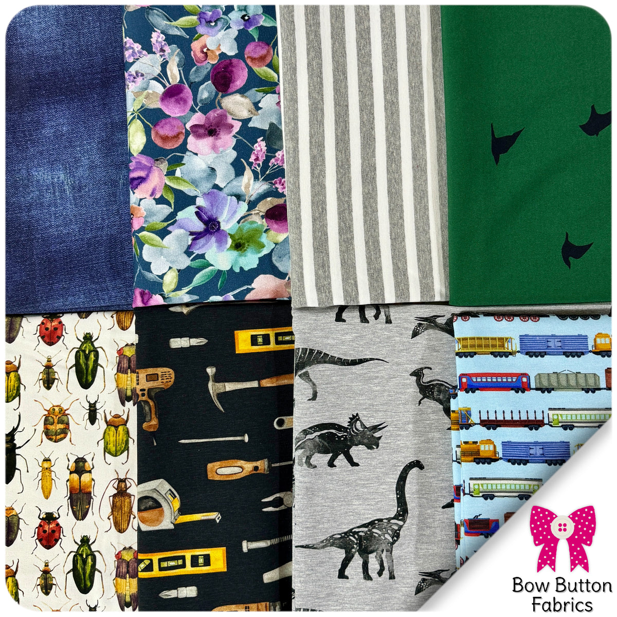 PRECUTS Bow Button Fabrics