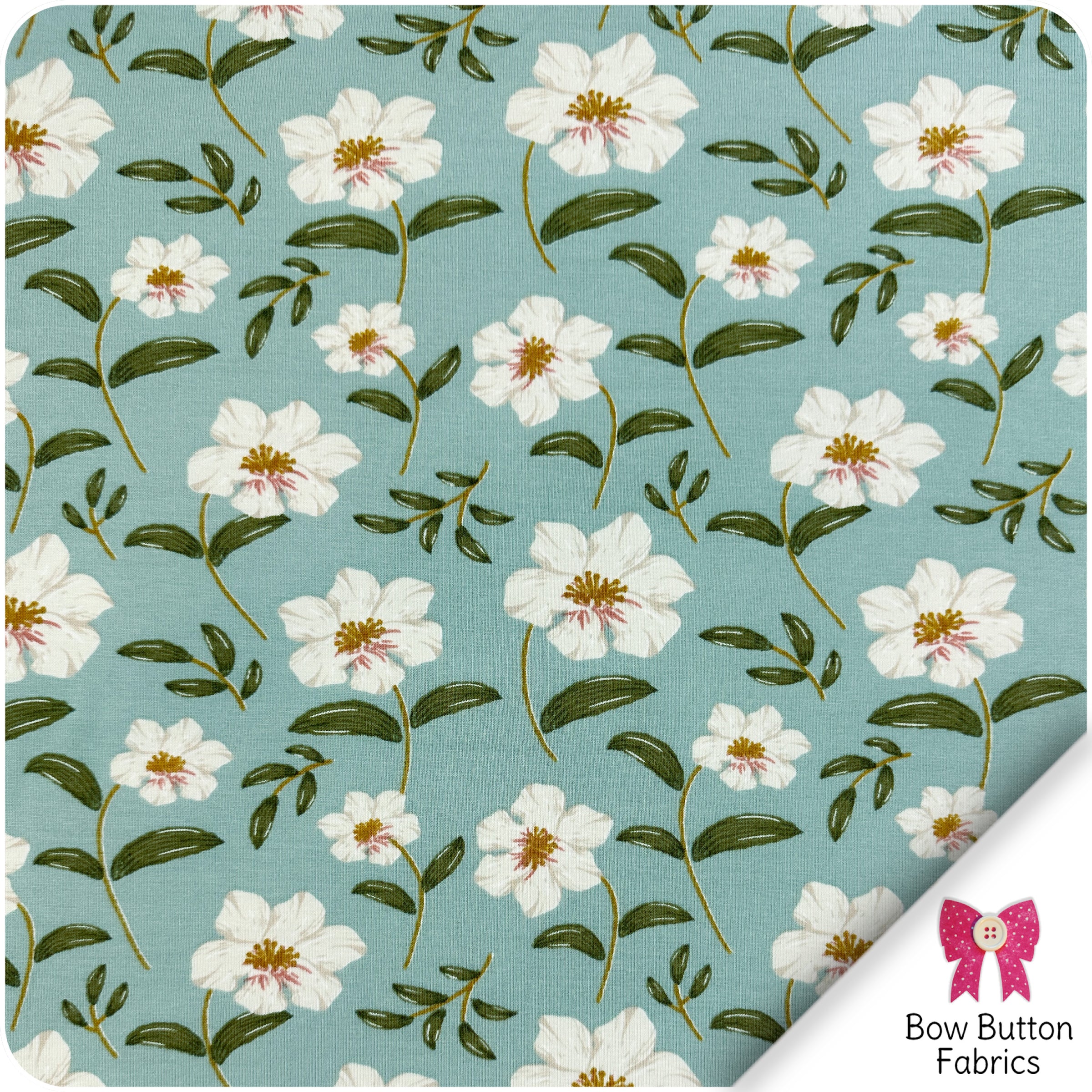 Floral Bow Button Fabrics